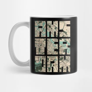 Amsterdam, Netherlands City Map - Vintage Mug